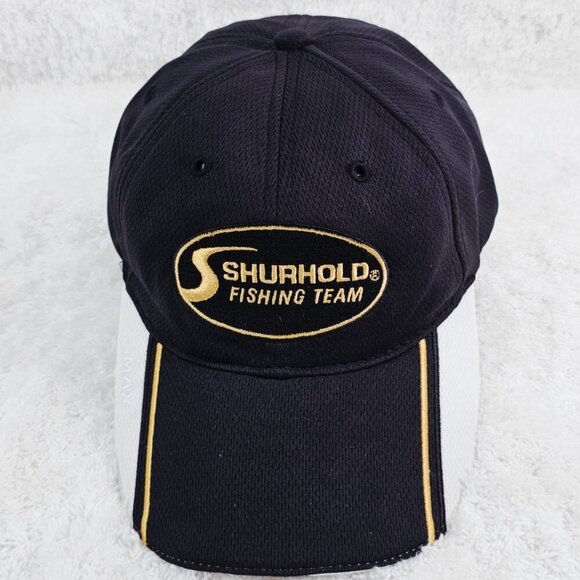 Shurhold Fishing Team Moisture Wicking Black Baseball Hat Cap Adjustable Strap - Picture 1 of 8